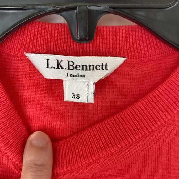 LK Bennett XS coral pink wool sweater - Picture 4 of 7